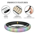 thumbnail image 6 of Gaeub Beautiful Glitter Breathable Stretch Elastic Steering Wheel Cover, Cool in Summer and Warm in Winter, Universal 15 inch, 6 of 8