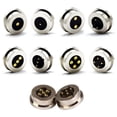 thumbnail image 2 of Yazoeia 2 Pair Spring Loaded Magnetic Pogo Pin Connector,1/2/3/4/5/6 Pin Circular High Current Magnet Suction Male+Female DC Power Charge Probe Charging Socket Connector (2 Pin) CJC912-187966, 2 of 7