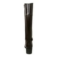 thumbnail image 3 of KAREN SCOTT Womens Black Croc Harness Straps Ring Hardware Cushioned Comfort Vickyy Almond Toe Block Heel Zip-Up Riding Boot 8 M, 3 of 4