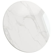 SSTBLEV Round Sintered Stone Table Top, 31.5", 0.43", White