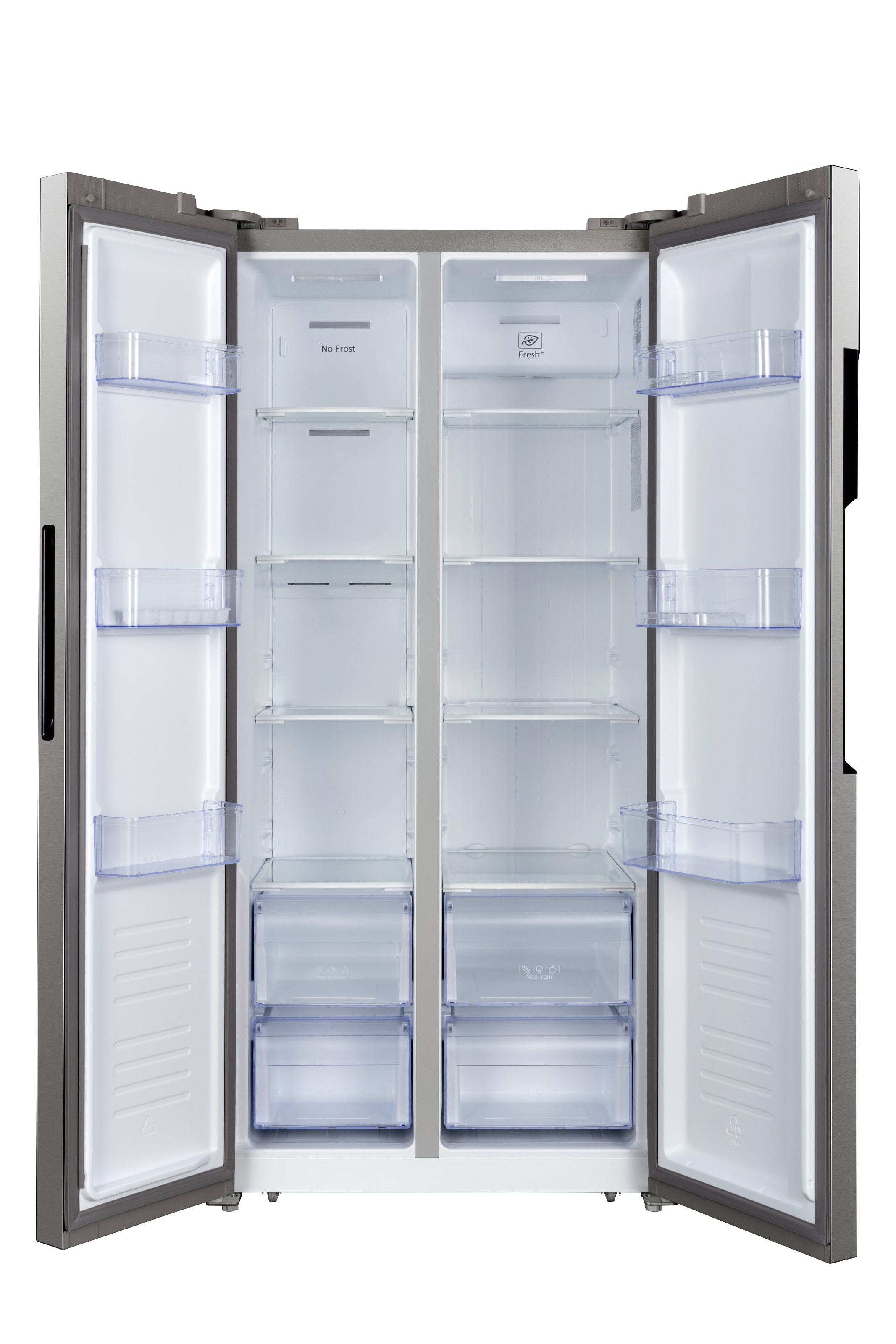 Hamilton Beach 15.6 cu. Ft. Side by side Stainless Refrigerator, Freestanding Installation, HZ8551 - image 5 of 6