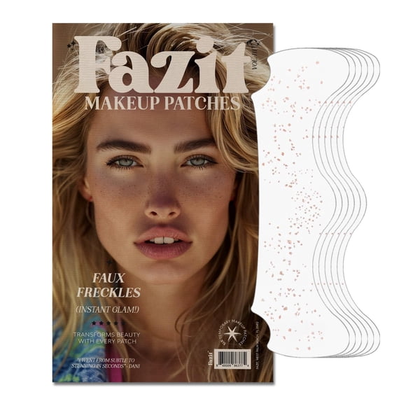 Parches de maquillaje Fazit Faux Feckle, impermeables, color marrón, 6 unidades
