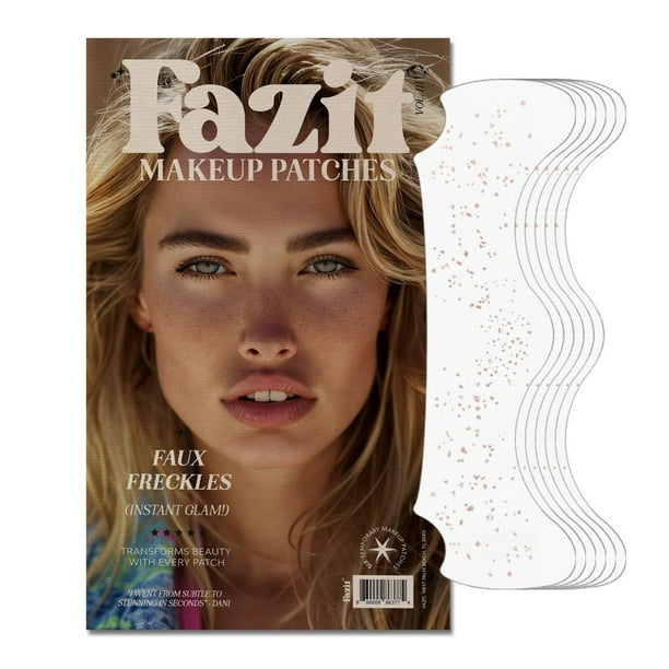 Parches de maquillaje Fazit Faux Feckle, impermeables, color marrón, 6 unidades