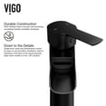 thumbnail image 2 of VIGO Matte Stone Wisteria Composite Oval Vessel Bathroom Sink in White with Niko Faucet and Pop-Up Drain in Matte Black, 2 of 12