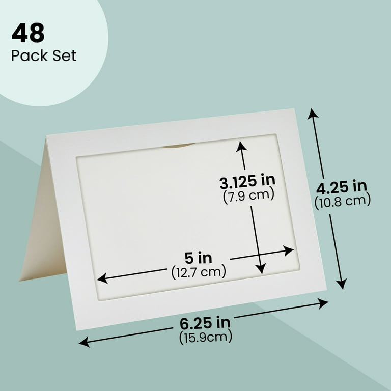 BEST PAPER GREETINGS 48 Pack Photo Frame Cards with Envelopes