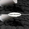 thumbnail image 6 of Cinvoph 2pcs Memorys Foam Bath Mat for Bathroom Floor Cobblestones Non Slip Absorbent Bath Rug, Ultra Soft Kitchen Bathroom Rug Black, 6 of 7