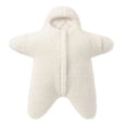 thumbnail image 2 of Baby Starfish Onesie, Thick Imitation Fleece Starfish Newborn Romper, Infant Footie Jumpsuit Winter Warm Outfits, 2 of 9