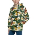 thumbnail image 2 of Haiem Sunflowers And Butterflies Pattern Boys Hoodie, Youth Pullover Hooded Sweatshirt, Kangaroo Pocket Hoodie for Kids Girls -X-Large, 2 of 6