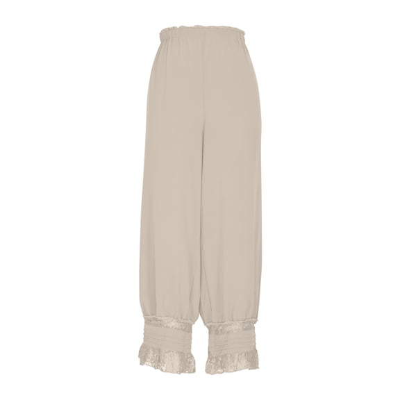 Ashirexll Wide Leg Pants for Women, Winter Women Pants, Solid Color Hollow Lace Comfortable Trousers with Elastic Waist and Fashionable