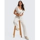 thumbnail image 3 of Pantalones deportivos CRZ YOGA SoftAura de pierna ancha modales para mujer blancos XS, 3 of 5