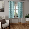 thumbnail image 2 of Ambesonne Ethnic Grommet Curtain, Traditional Chevron Pattern, 50"x60", Dark Seafoam Teal White, 2 of 5