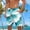 #46-Light Blue, variant on Ceisia Men's Elastic Waist Drawstring Loose Fit Beach Shorts with Pockets All-over Print Quick Dry Casual Summer Pants Light Blue Gifts for Father 5X