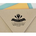 thumbnail image 3 of Printtoo Scroll Banner Custom Text Round Rubber Stamp Self Inking Business Address Personalized Stamper, 3 of 5