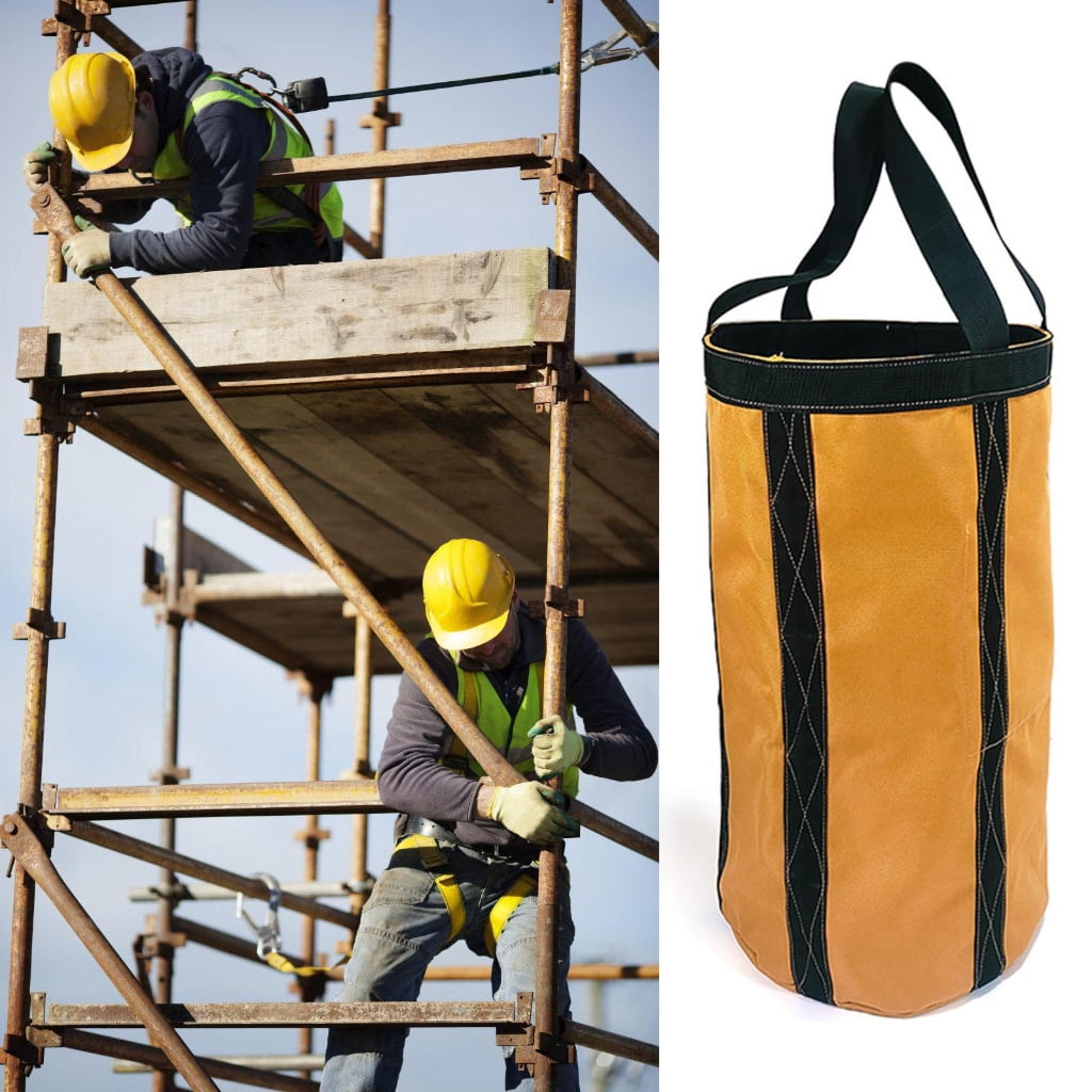 JZROCKER Thickened Canvas Cylindrical Tool Pouches Bag Designed for Gardeners and Craftsmen with Large Compartment