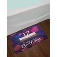 thumbnail image 2 of 17th Birthday Bath Mat, Seventeen Party Cake with Abstract Style Circles Artistic Print, Non-Slip Plush Mat Bathroom Kitchen Laundry Room Decor, 29.5 X 17.5 Inches, Lilac Purple and Pink, Ambesonne, 2 of 2