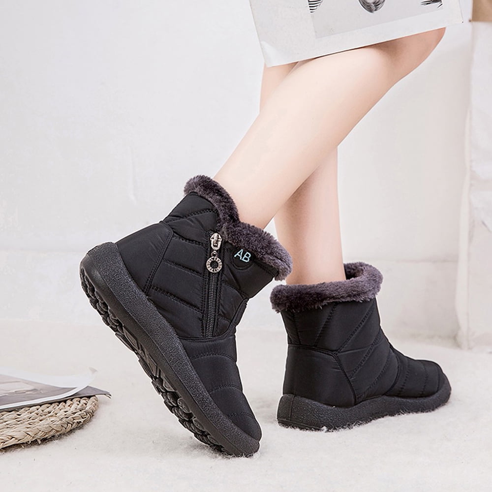Details about   Women's Motorcycle Boots Chunky Heel Back Zip Booties British Style Flat Shoes 
