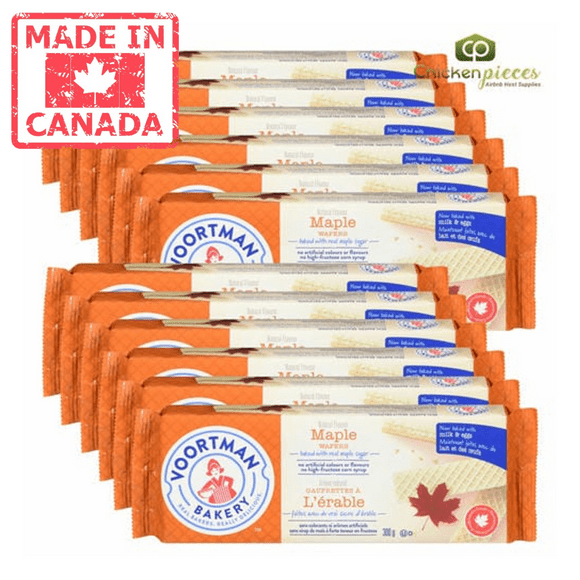 Voortman Cookie Maple Wafers 300G/10.58oz (12/Case) - Canadian Made