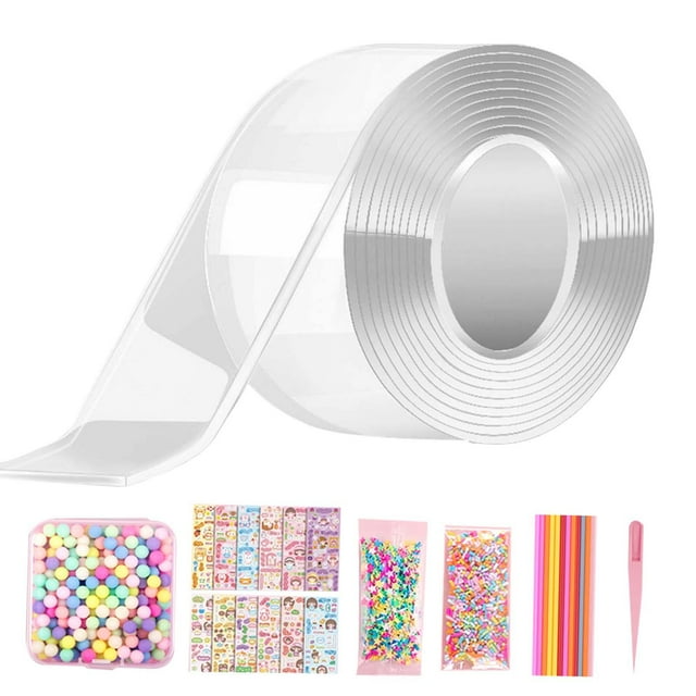 veasfak Transparent High Sticky with Stickers Heavy Duty for DIY Craft Beads Set