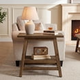 thumbnail image 5 of Finmind Solid Wood End Table, 2-Tier Narrow Side Table with a-Frame for Small Spaces, Farmhouse Rustic Style, Living Room or Bedroom, 5 of 11