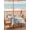 Beige Blue, variant on Outdoor Tablecloth with Umbrella Hole and Zipper, Fall Coastal Rectangle Table Cloth 60x120 Inch Waterproof Tablecloth, Thanksgiving Blue White Pumpkin Eucalyptus Picnic Table Cover for Patio Camping