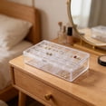 thumbnail image 6 of Jewelry Box, Stylish Anti-Tarnish Double Layer Organizer, Multi-Compartment Earring Necklace Holder, Storage Case for Jewelry, Gift & Vanity Use, 6 of 6