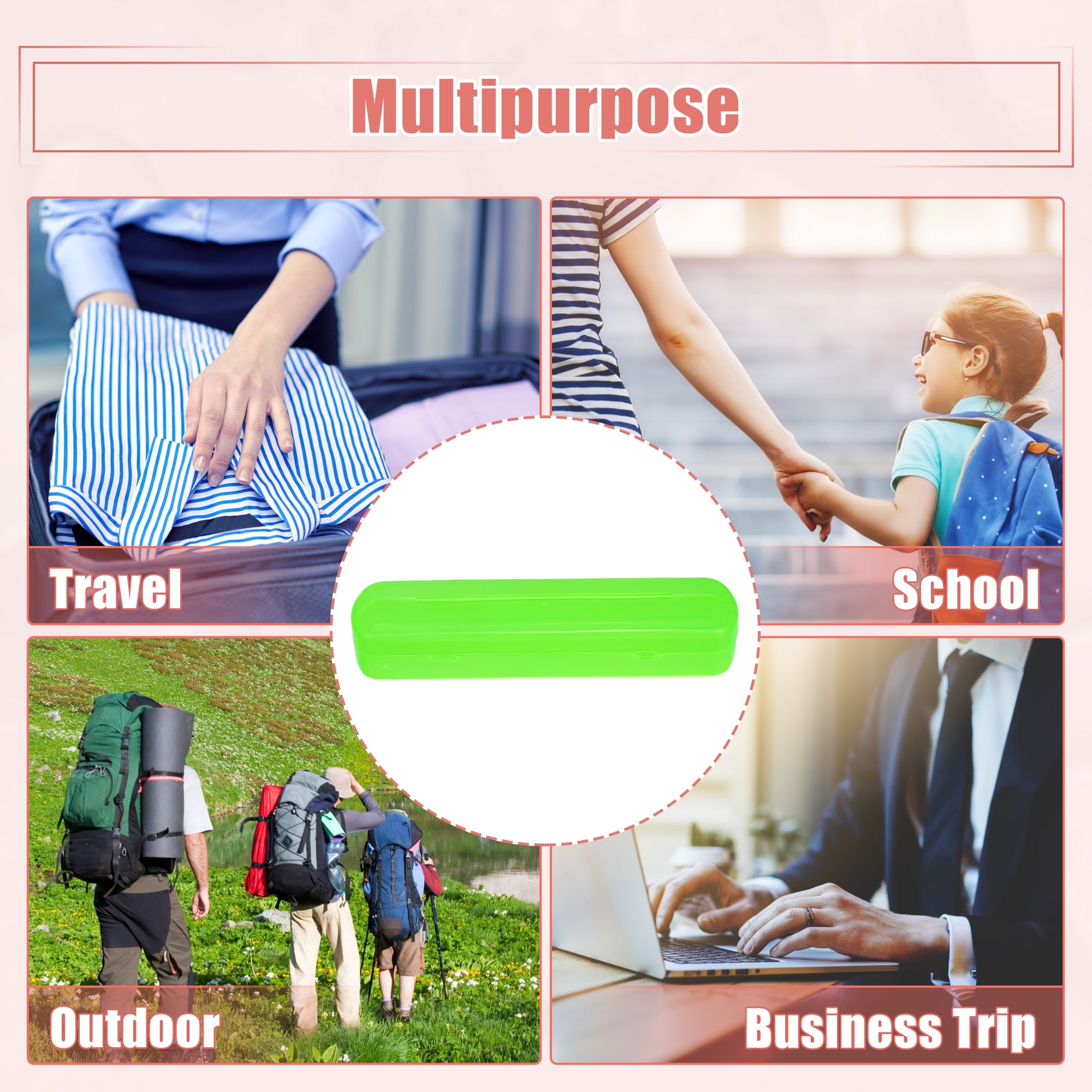 Unique Bargains Toothbrush Travel Case, Lightweight and Durable Holder for Travel Green