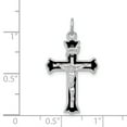 thumbnail image 2 of Charme Crucifix Intérieur Émaillé en Argent Sterling Rhodié QC3423 (28mm x 16mm), 2 of 2