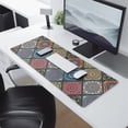 thumbnail image 2 of Long Mouse Pads for Desk,Multicolor Ethnic Mandala Pattern Desk Mats on Top Of Desks, Desk Mouse Pad Extra Large with 3mm Non-Slip Base and Stitched Edge for Gaming,Office,Work,Home 31.5"x11.8", 2 of 6
