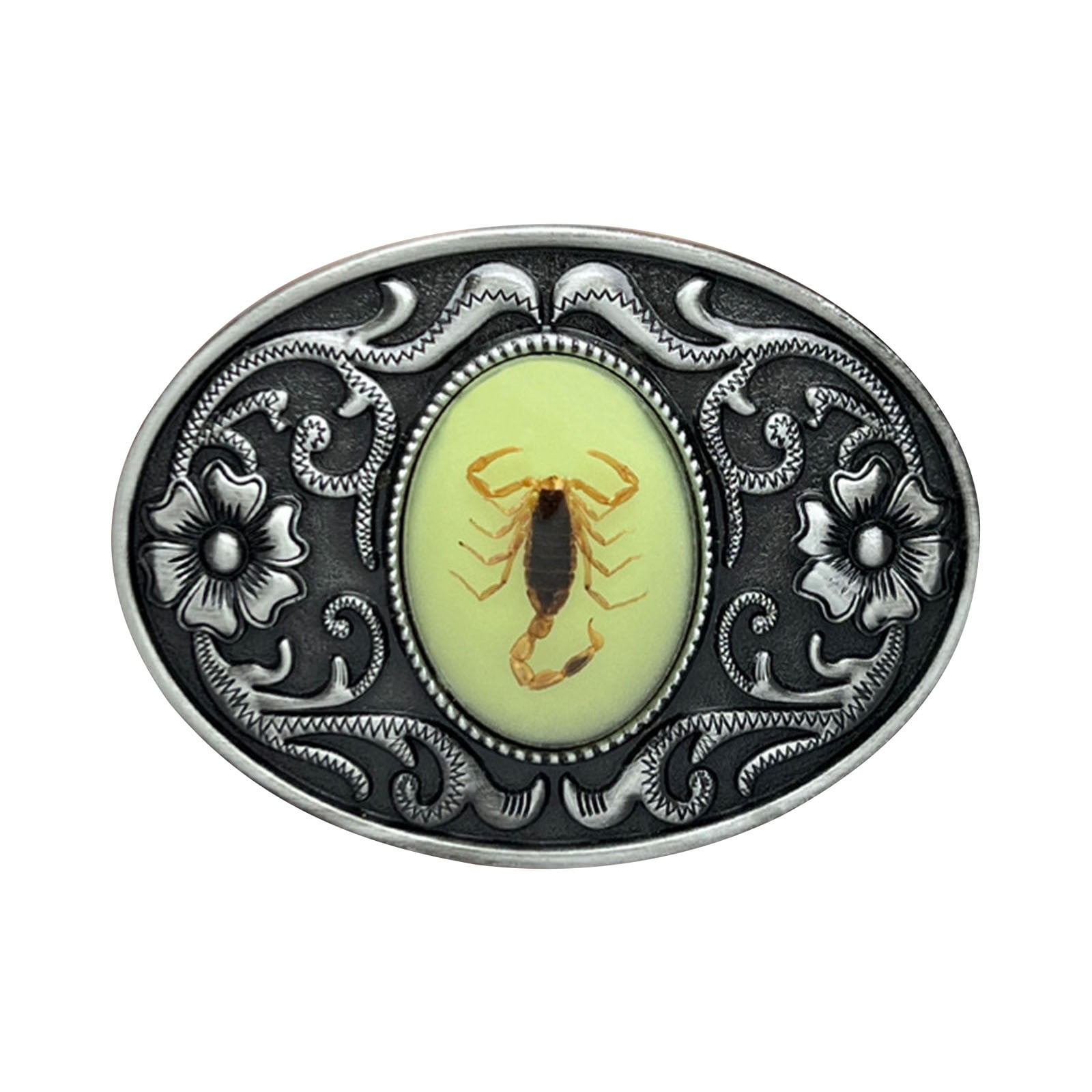 YOHAVEN Glow In The Dark Scorpion Belt Buckle Gothic Resin
