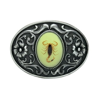 JGJJUGN Glow in The Dark Scorpion Belt Buckle Gothic Fashion