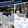 thumbnail image 5 of Warm Dog Coat, Waterproof Jacket in Winter Adjustable and Reversible Doggy Fleece Outfit, Thick Clothes with Foldable Collar for Puppy in Cold Days, 3XL RoyalBlue, 5 of 6