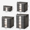 thumbnail image 2 of Large Storage Bags with Zipper, Heavy Duty Moving Bags, Storage Bins with Lids – Clothes Organizers and Storage Visible Window Fabric Organizer for Closet Bedding Bedroom Dormitory Moving Ues, 2 of 7