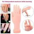 thumbnail image 4 of Mano de práctica de uñas para uñas acrílicas, kits de entrenamiento de práctica de manos de uñas flexibles, mano de goma para uñas postizas para practicar uñas postizas con taladro de uñas, lámpara se, 4 of 5