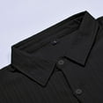 thumbnail image 4 of PEASKJP Men's Casual Button-Down Shirts Dress Shirt Button Down Retro Party Shirt Men Shirts (Black,XL), 4 of 5