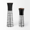 thumbnail image 4 of Maklaine Modern Farmhouse Small Black/White Large Ceramic Vase, 4 of 5