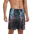 thumbnail image 2 of Fotbe Urban Mechanical Dragon Pantalones Cortos de Pijama para Hombre, Ropa de Dormir, Pantalones de Pijama Cortos para Hombre-XX-Large, 2 of 6