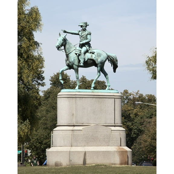 Print: Statue Of American Revolutionary War Major General Nathanael