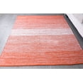thumbnail image 3 of Orange & White 5x7' Area Rug for Living Room - Indoor Outdoor Reversible Cotton Rugs, 3 of 5