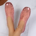 thumbnail image 5 of Samdudou Jelly Mesh Sandal for Women Transparent Hollow Ballet Flats Round Closed Toe Non-Slip Beach Shoes Summer Lightweight Breathable Dailywear, 5 of 9