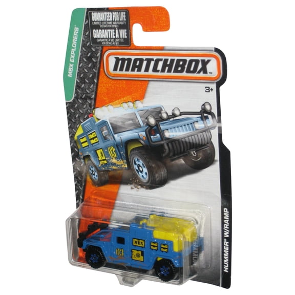Matchbox MBX Explorers (2015) Blue Hummer w/ Ramp Toy Truck