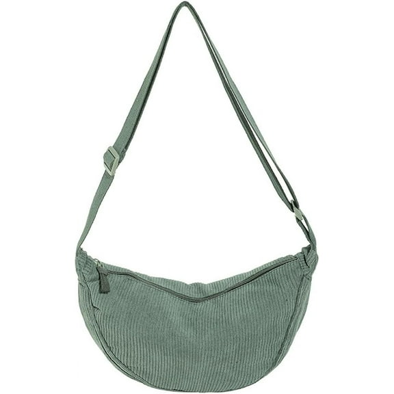 DBDlailai Crescent Bag Crossbody, Corduroy Crossbody Bags for Women, Mini Crossbody Bag Travel Sling Bag