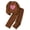 Brown, variant on Kids Girls Spring Outfits Sweater Design Heart Pattern Long Sleeve Top Pants Double Layered Clothes Set 7-12 Years