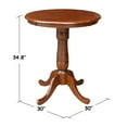 thumbnail image 3 of International Concepts Oakdale 30 in. Round Top Pedestal Counter Height Dining Table, 3 of 7