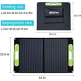 thumbnail image 3 of BLUERISE 60W Solar Panel Monocrystalline ETFE Cover Portable Foldable Solar Charger for Portable Power Station Generator, iPhone, Ipad, Laptop USB QC 3.0, Typc C Output for Outdoor Camping Van, 3 of 9