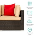 thumbnail image 6 of Best Choice Products 7-Piece Outdoor Modular Patio Conversation Furniture, Wicker Sectional Set - Brown/Tan, 6 of 8
