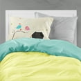 thumbnail image 2 of Christmas Presents between Friends Dachshund - Wire - Black Fabric Standard Pillowcase, 2 of 2