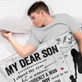 thumbnail image 4 of LHSHID lpmisake Gifts for Son from Dad to My Son Blanket Happy Birthday Gifts for Son Best Graduation Christmas Ideas for Son Super Soft Fleece Throw Blankets Presents for Him Boys 60" x 50", 4 of 7