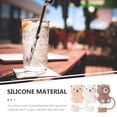 thumbnail image 3 of ifundom Silicone Straw Lids Splash Proof with Cute Design, Family Use, 3pcs Set, and Reusable, 1.4×0.8×0.5in, 3 of 6
