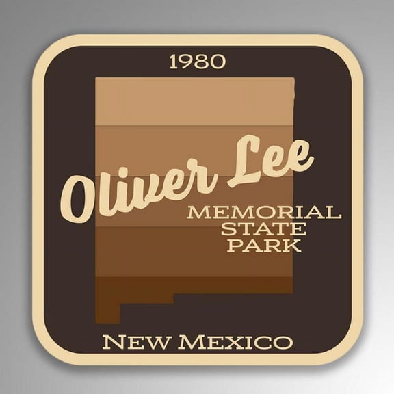 Oliver Lee Memorial State Park Decal Sticker | 4-Inches By 4-Inches | Vinyl Sticker | UV Protective Laminate | SP074