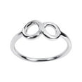 thumbnail image 3 of Endless Love Knot Infinity Symbol Sterling Silver Ring-7, 3 of 3